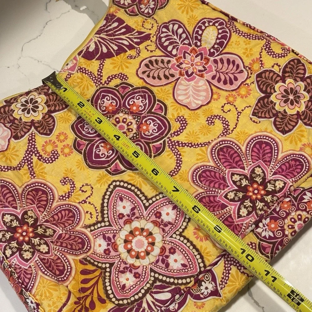 Vera Bradley Lisa B Hobo Shoulder Bag Bali Gold Yellow Pink Floral RETIRED 2009